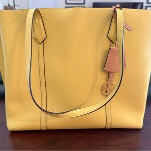 Tory Burch yellow Leather Tote Bag